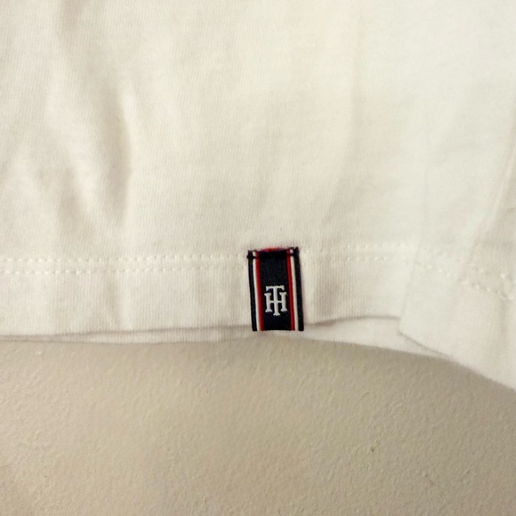 Tommy Hilfiger classic monogram top women’s size large 100% cotton T-shirt Y2K - Picture 3 of 4